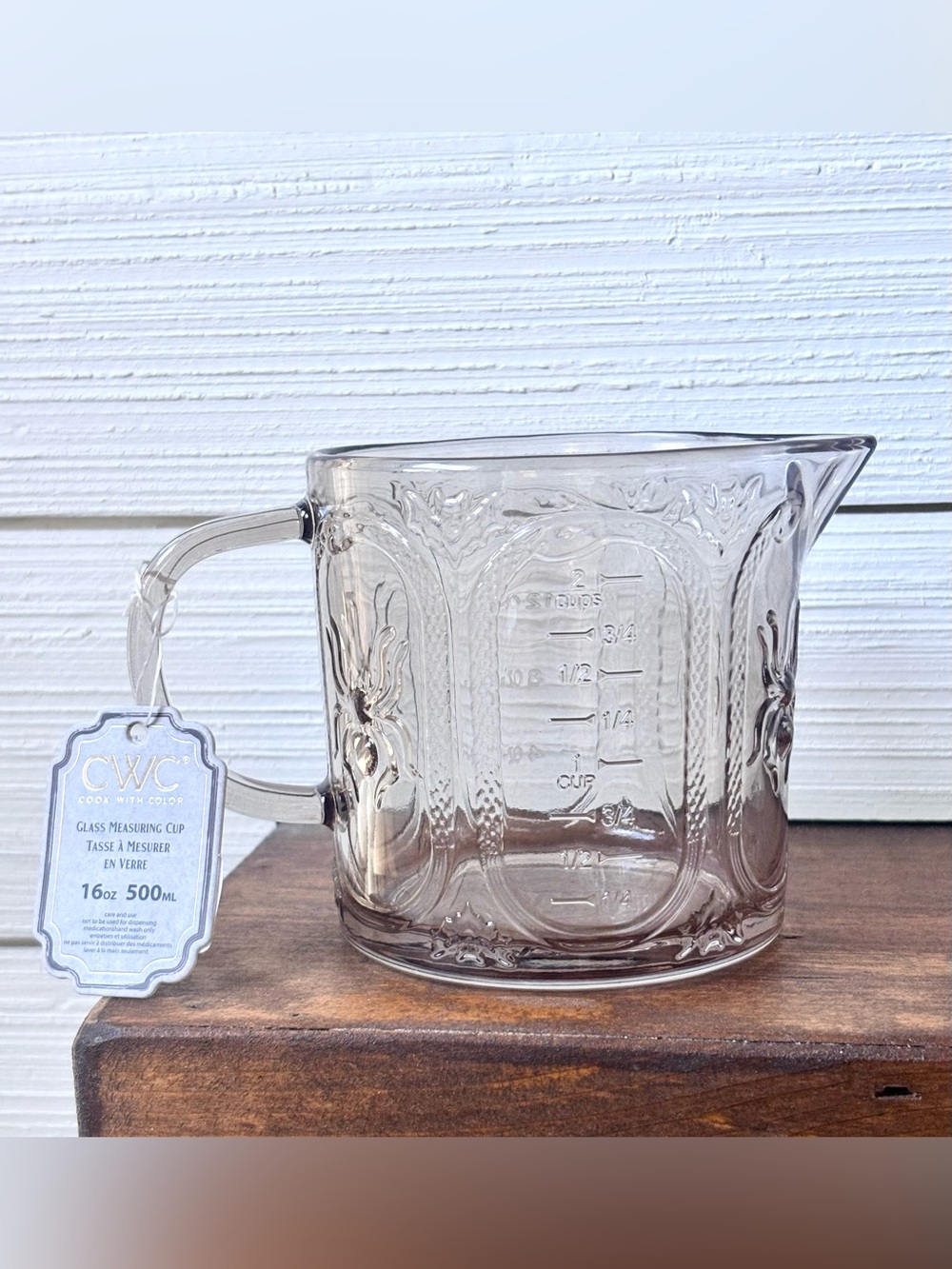 CWC Cook With Color Clear Glass Measuring Cup 16oz ~ 2 Cups Fall Spider Bat NEW